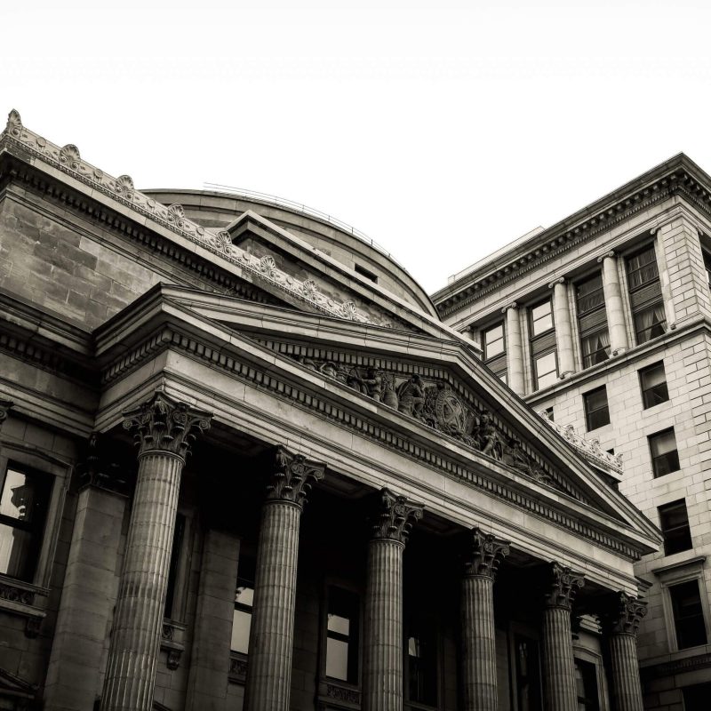 Historic building with columns and dome roof.